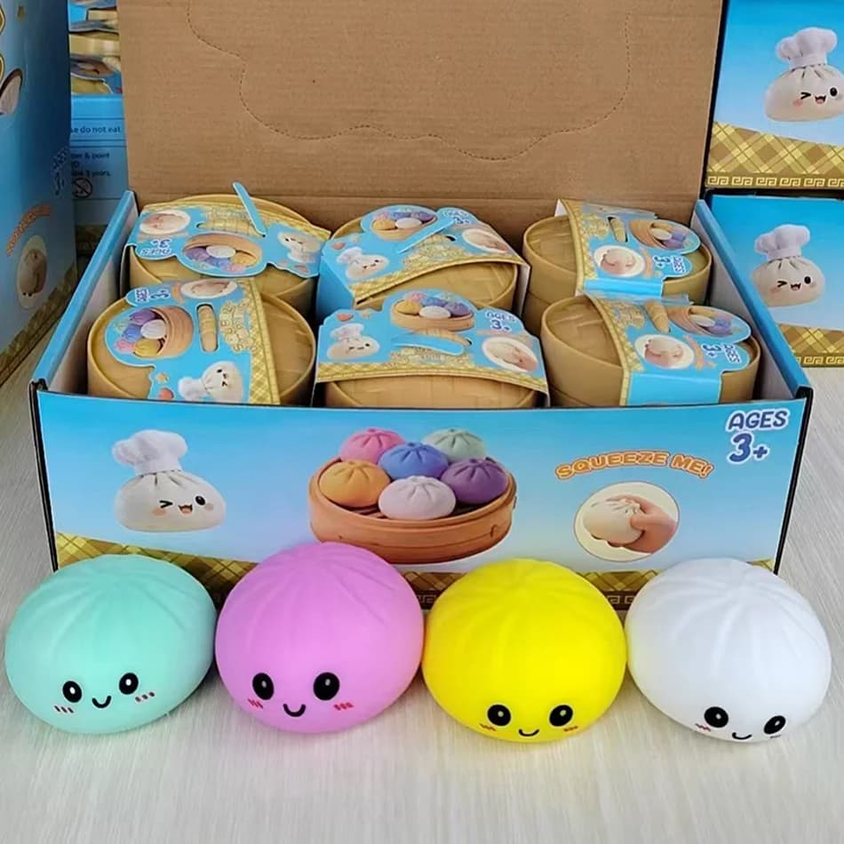 Mystery Dumplings Squishy Stress Balls Fidget Toy for Adults Soft Squeeze Sensory Decompression Dough Stress Relief