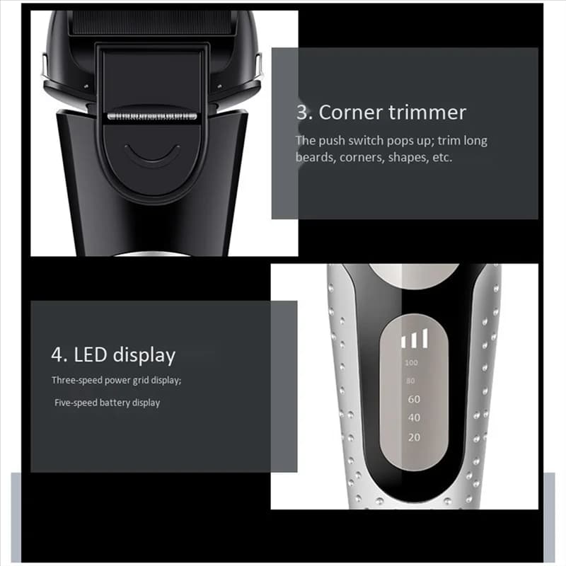 AD24 Alternative Razor with USB Charging Hair Clips Barba Trimmer