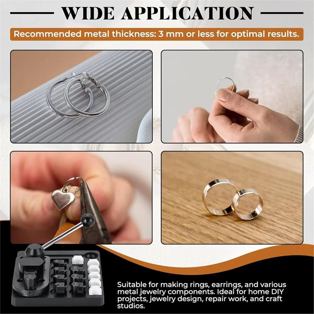 Tool for Folding Rings, Kit for Creating Knitting Rings, Folding Knitting Rings Tool for Jewelry Creation