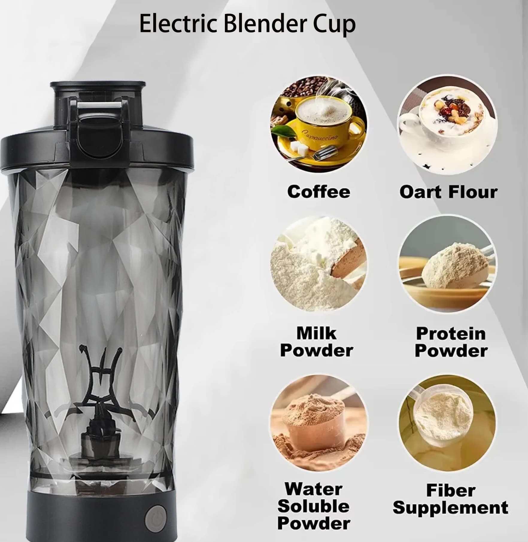 700ml USB Portable Electric Blender for Powder and Protein Milk, Automatic Shaker for Home, Travel, Sport and Gym