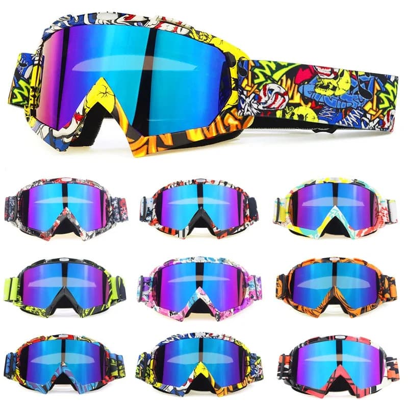 Occhiali da sci Occhiali da snowboard antiappannamento Sport invernali all'aria aperta Ciclismo Moto Occhiali antivento Protezione UV polarizzata