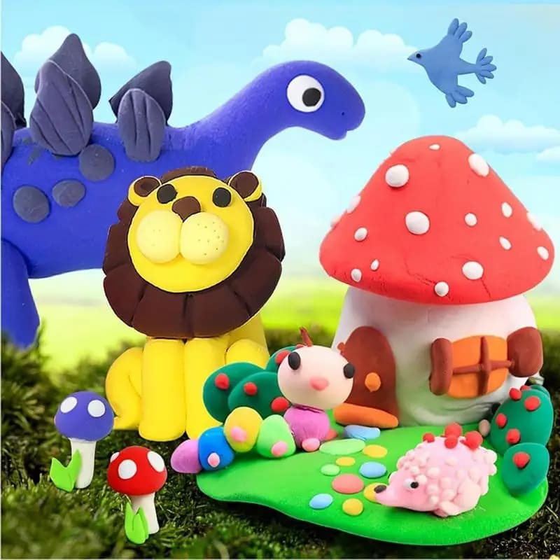 Argilla colorata ad asciugatura all'aria 36 colori Argilla ad asciugatura all'aria Set di impasto morbido leggero flessibile autodidratante per scolpire il gioco sensoriale