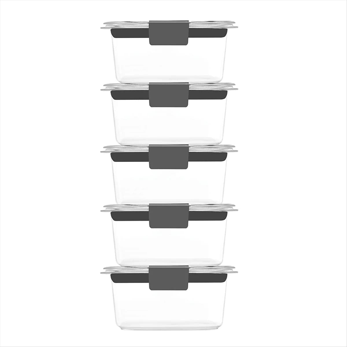 Contenitori per la conservazione degli alimenti, coperchi ermetici, set di 5, ideali per il pranzo, la preparazione dei pasti e leftover 350 ml