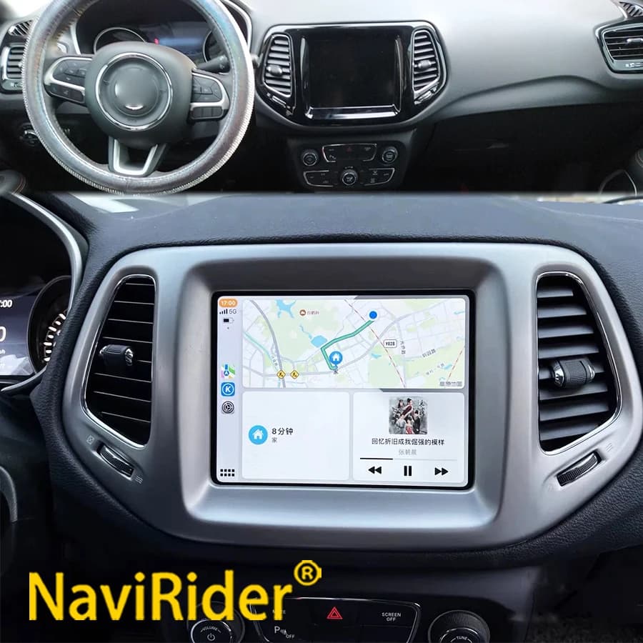 New 8.4' Android 15 Video Player Car Radio For Jeep Compass 2017 - 2019 Autoradio Stereo 2Din GPS Navigation Carplay DSP WIFI+4G