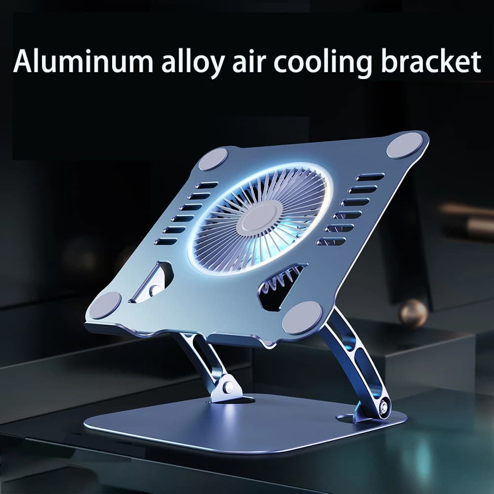 Supporto per laptop con ventola di raffreddamento per computer per Apple MacBook Staffa in lega di alluminio Dell Lenovo da 11-16 pollici per tutti gli laptop da gioco