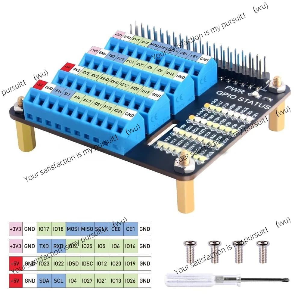 Screw terminal cap for expansion extension card for Raspberry Pi 2B/3B+/4B/5/Zero/Zero W