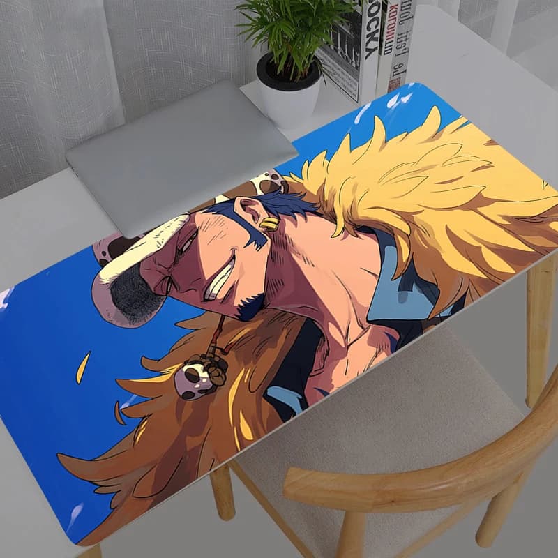Tappetino per mouse One Piece, resistente, in gomma, grande, per PC, accessori da gioco, tappetino da scrivania con bordo rinforzato, tappeto per gamer.