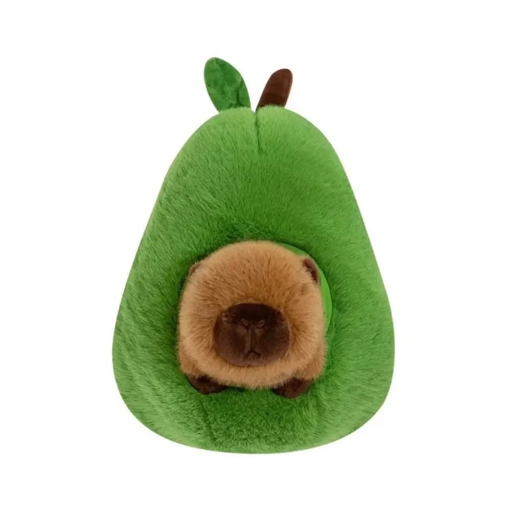 Nuovo Peluche Capibara da 35cm con Avocado, Giocattolo Morbido per il Sonno, Regalo di Compleanno, Decorazione per la Casa