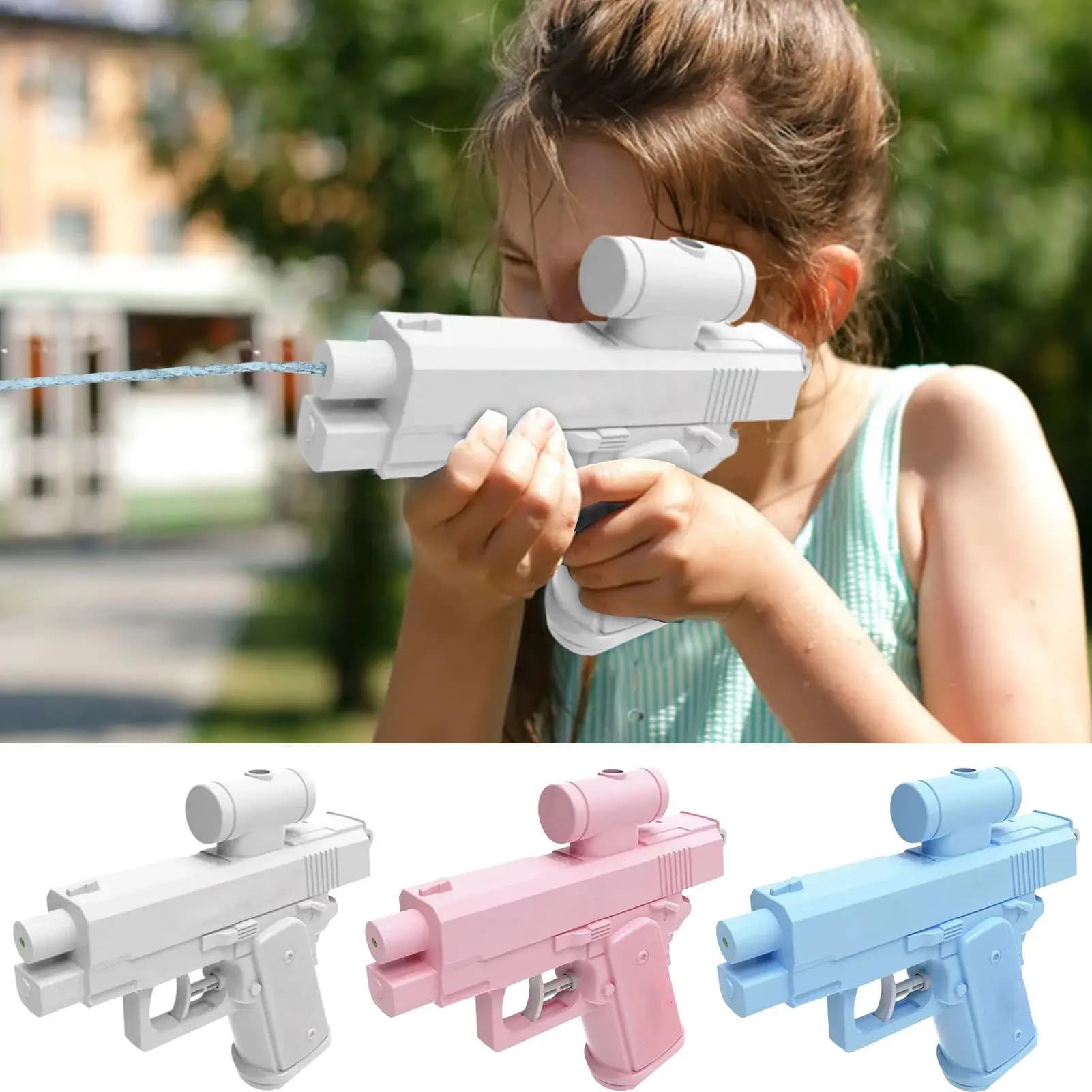 Pistole ad acqua inversa portatili a doppia faccia per esterni Scherzo Spruzzo d'acqua inverso Giocattolo Strumento regalo creativo Interattivo Estate Tempo caldo