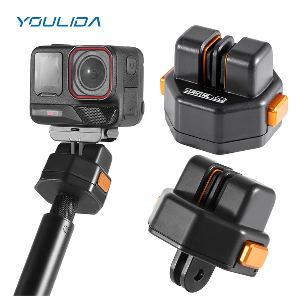 For Gopro 13 12 11 10 9/DJI Action 5 Pro/4/3 Base magnetic adapter Quick release mounting bracket Expansion camera accessories