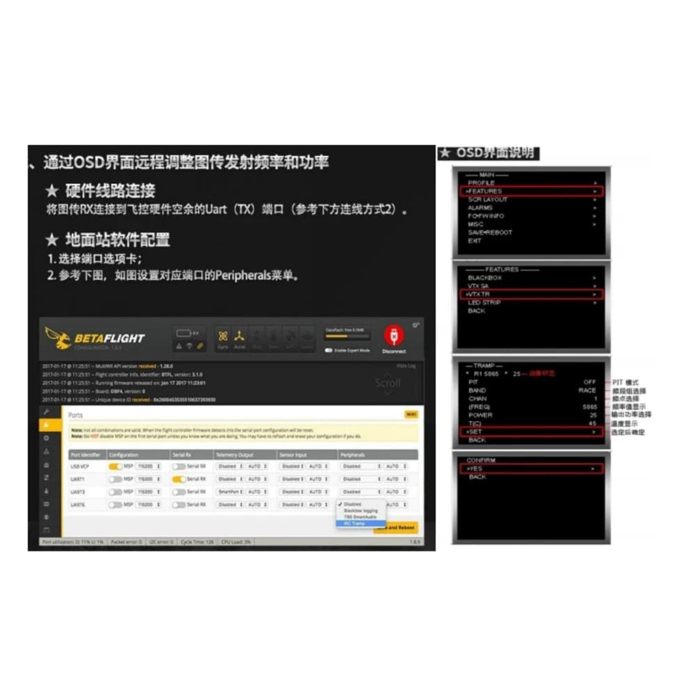 Elegant-1.2G 2W VTX 8CH 2000Mw FPV Video Transmitter PAL/NTSC Support OSD Parameter Regulation for FPV Long-range RC drone