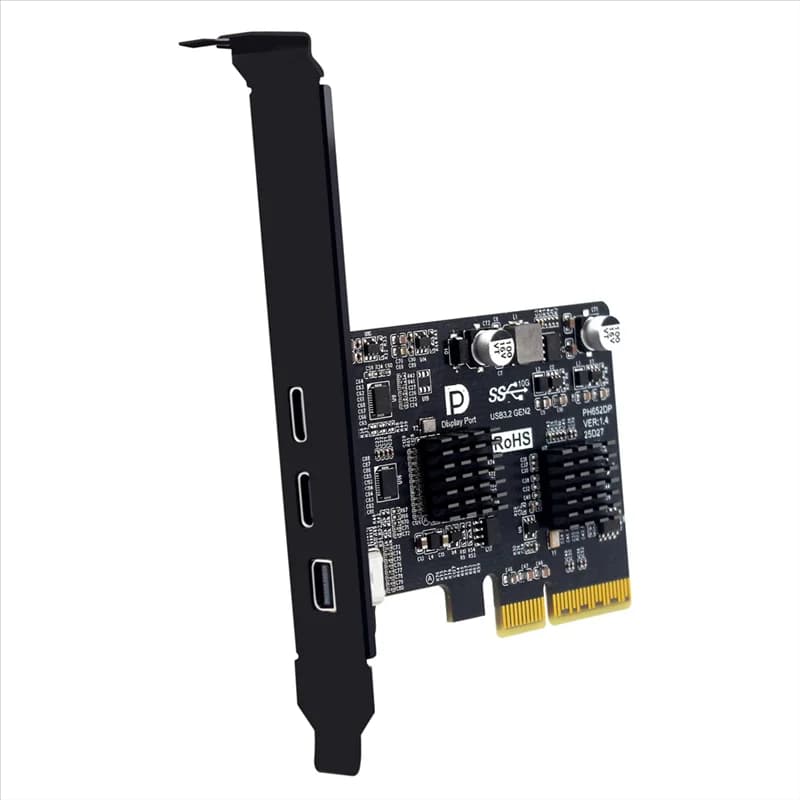Classic PCI-E X4 C-type video expansion card Supports DP Desktop USB3.2 10G TYPE-C Monitor Dock Adapte interface
