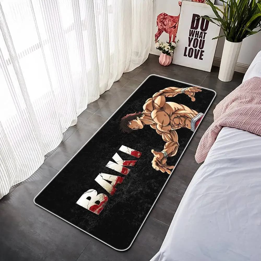 Hanma Baki Inlet Zerbino Bathroom Mat Non-slip Mat House entrance Custom carpet Kitchen Mat