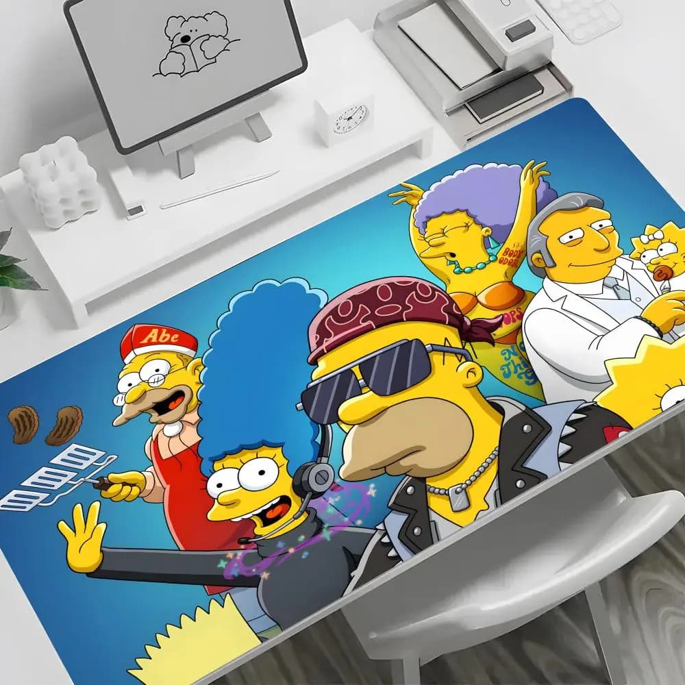 Disney The Simpson Mouse Full Pad tastiera grande mouse tappetino da scrivania tappetino per mouse da gioco in gomma antiscivolo tappeto per laptop 600x300