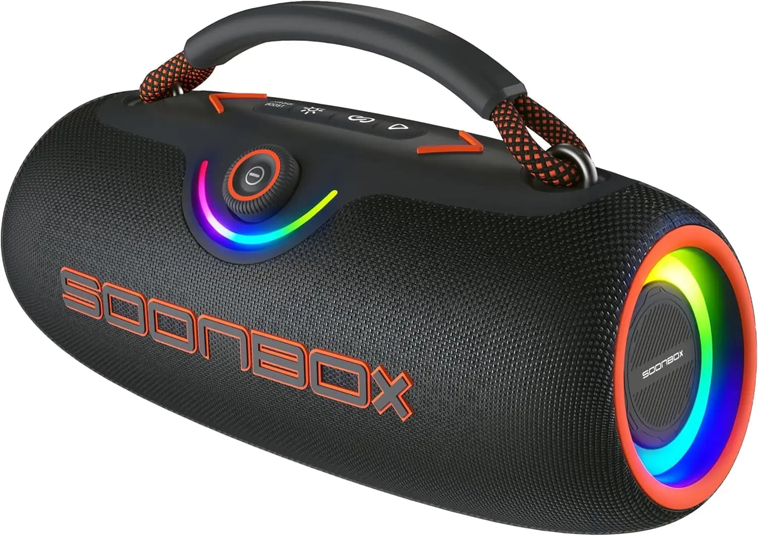 Altoparlante Bluetooth Portatile 80W, Impermeabile IPX6, Batteria 24H, Luci RGB, Abbinamento TWS per Feste all'Aperto