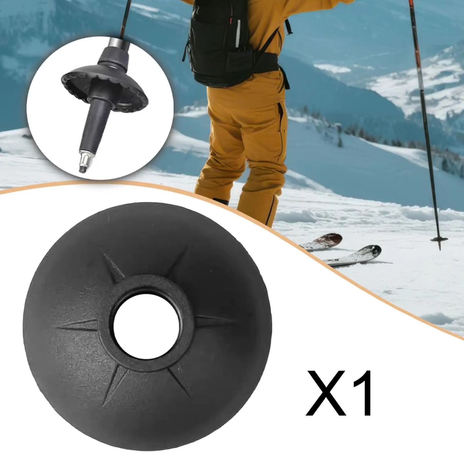 Removable Anti-Fango Basket for Trekking Sticks, Ski Sticks, Snow Basket for Hiking, Camping, Mountaineering and Climbing