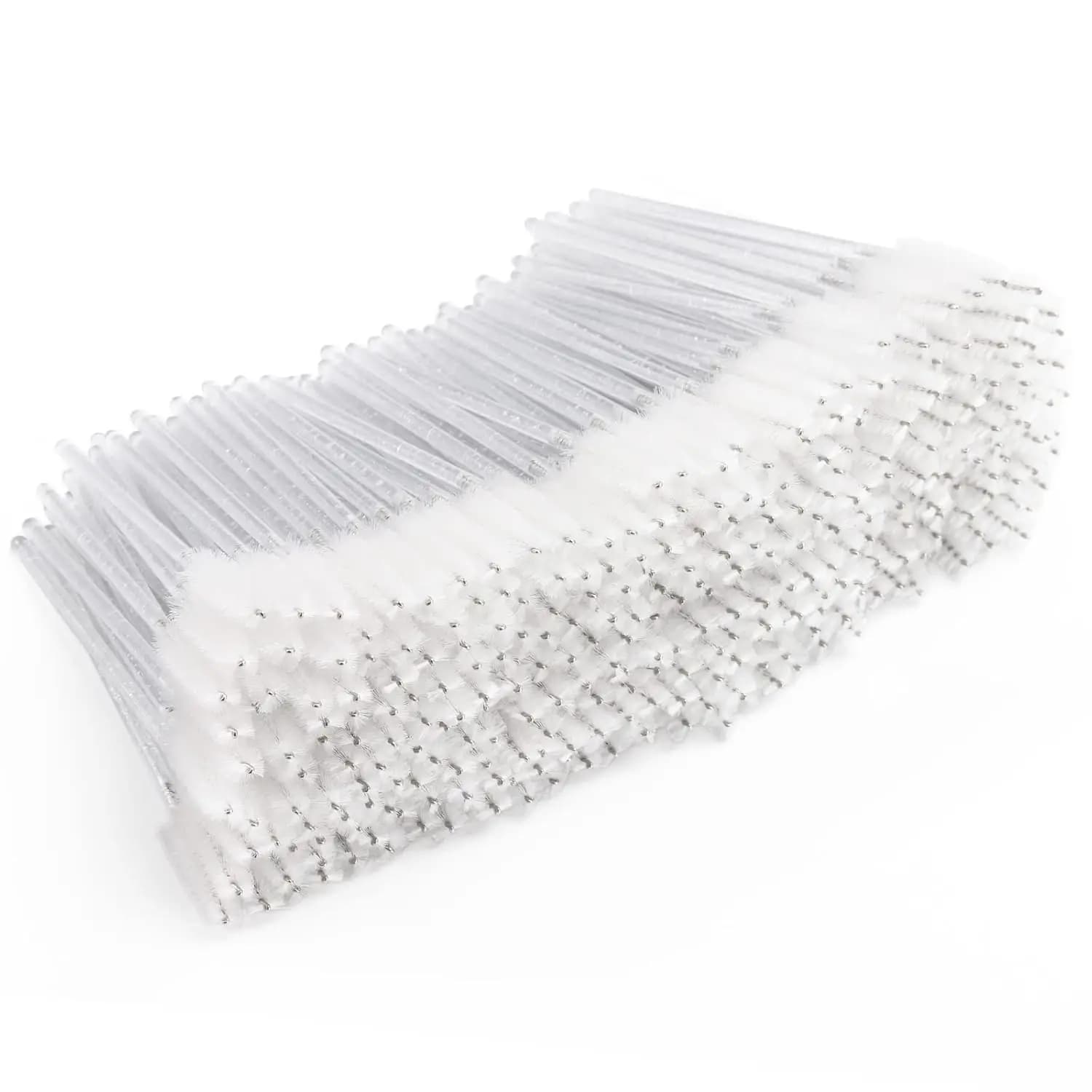 300 Disposable Applicator Parts for Mascara, Crystal Brushes for Extension Eyelashes, Makeup Kit (Bianco)