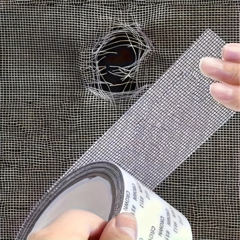 Nastro Adesivo Impermeabile per Riparazione Zanzariere, Nastro Autoadesivo Anti-Insetti, Adesivo Forte per Zanzariere di Porte/Tende