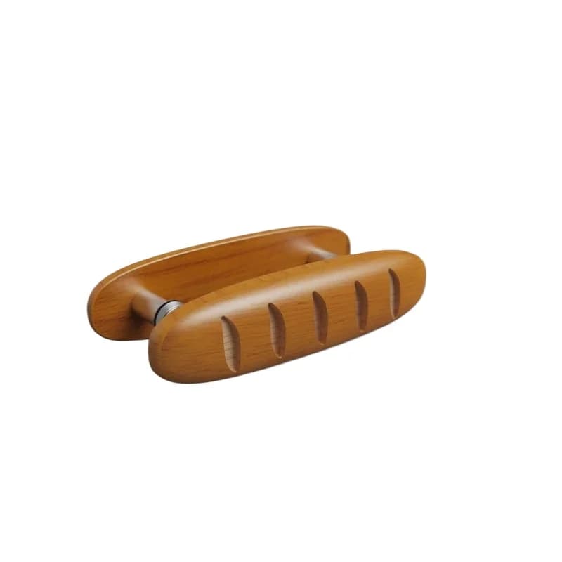 1Pair/2PCS Glass Door Handles Bread Stick Milk Tea Cup Coffee Bean Shaped Coffee Shop Door Handles for Glass Door Solid Wood Log