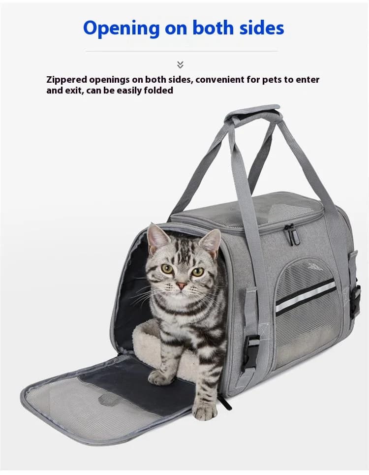 Borsa da trasporto per animali domestici approvata dalla compagnia aerea – Design a tracolla traspirante e leggero, a mani libere
