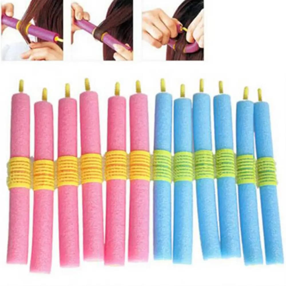12 Pz 15 cm Women Sponge Bigodini Heatless Roller FAI DIY Bendy Rollers FAI FROM YOU Magic For Styling Hair Curling Tool Hairdresser