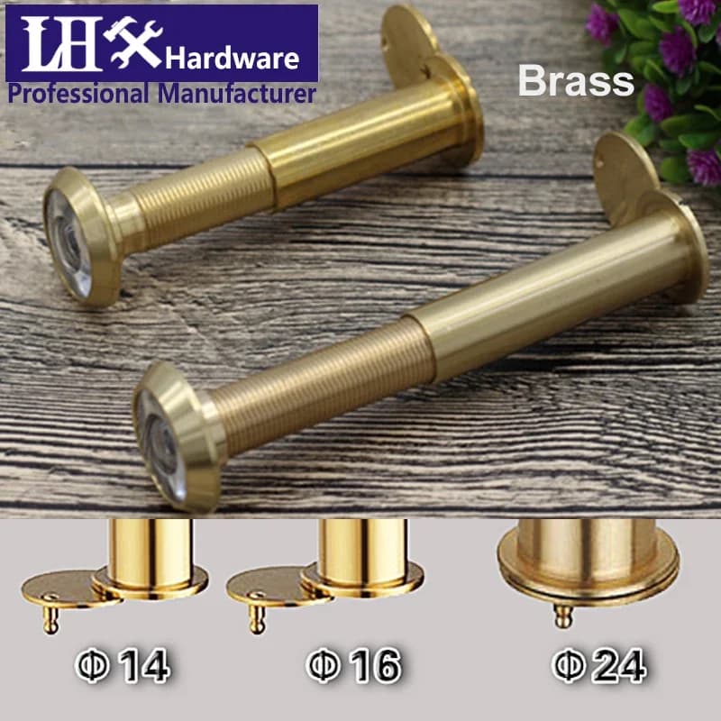 Spioncino per porta in ottone per la sicurezza domestica Diametro 14-24 mm Spessore 35-110 mm Hardware per cancello Fai da te YP294 i