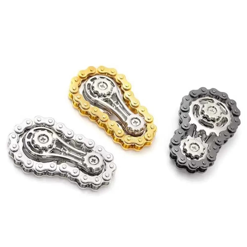 EDC Spinner Pignone Fidget Spinner Catena per bici in metallo Antistress Catene per ansia Fidget Spinner Novità Antistress Fidget Toys
