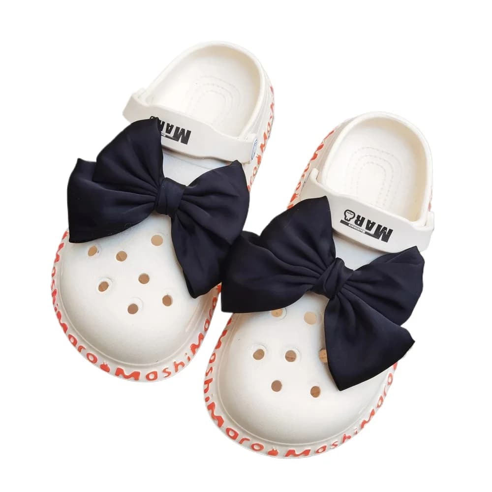 Stili Sweet Edgy Fibbie per scarpe Principessa Grande fiocco in tessuto Ciondoli per scarpe Moda Pantofola colorata Fibbie in tessuto Decorativo 1 set/2 pezzi