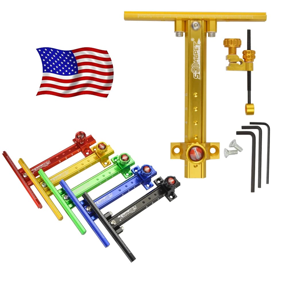 Mirino in Lega di Alluminio per Arco Ricurvo, 6 Pollici, Destro/Sinistro, per Tiro con l'Arco, Caccia e Bersaglio