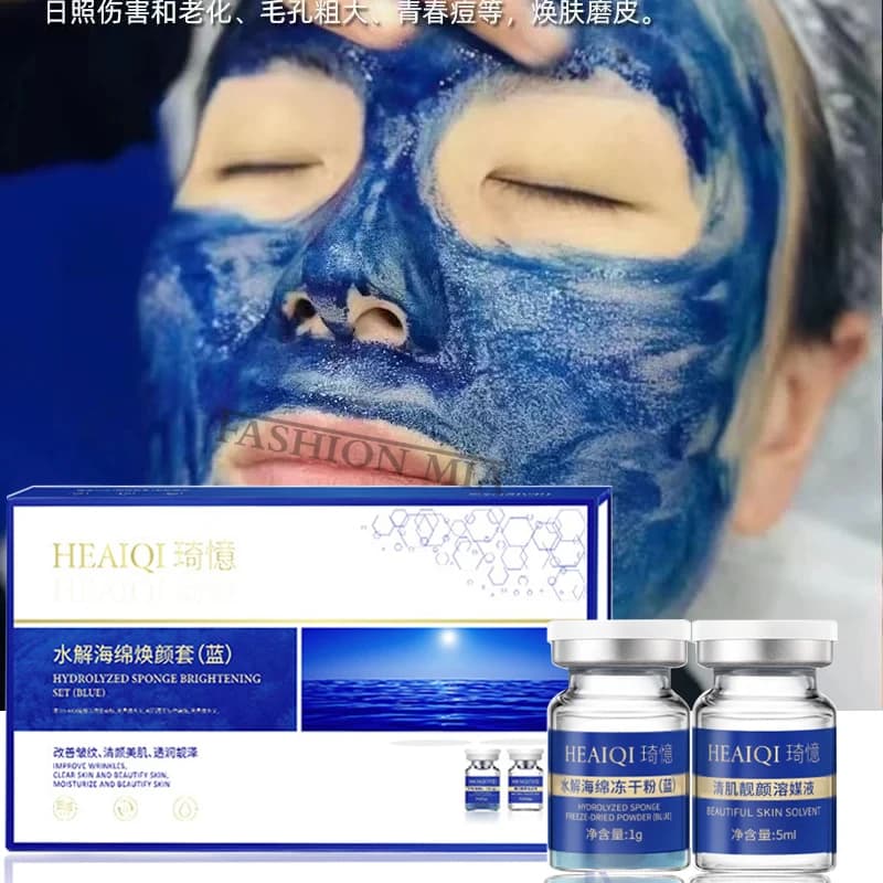 80% Blue Sponge Microalgae Kit Face Collagen Regeneration Natural Organic Extract Sponges Resurfacing Skin Care