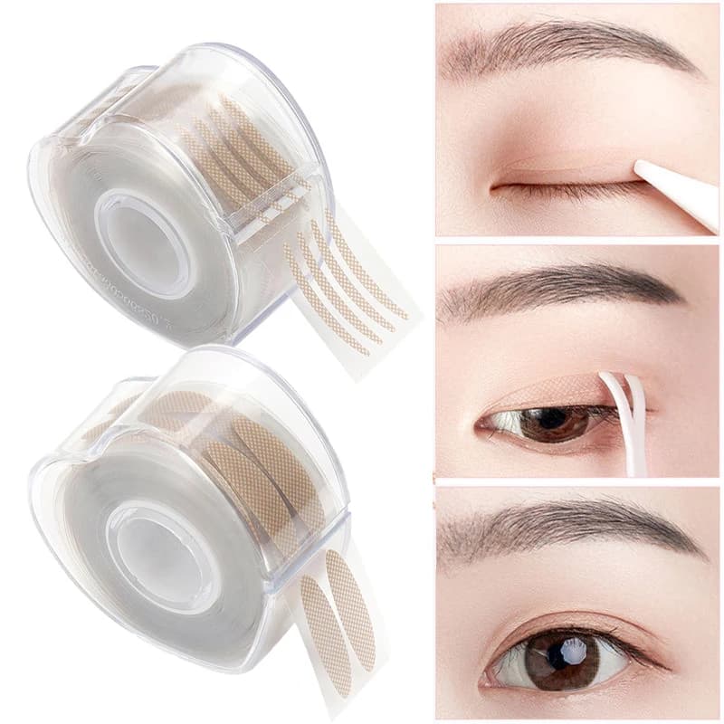 600 Pz/scatola Grande Nastro Palpebra Adesivo Doppia Piega Autoadesiva Nastro Palpebra Adesivi S/L Trucco Trasparente Beige Strumento Invisibile