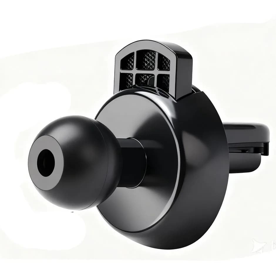 Universal Support for Car Phone with 17mm Head, Mounting on Ventilation Grid, Adjustable Support for Cellulars, GPS and Tablet
