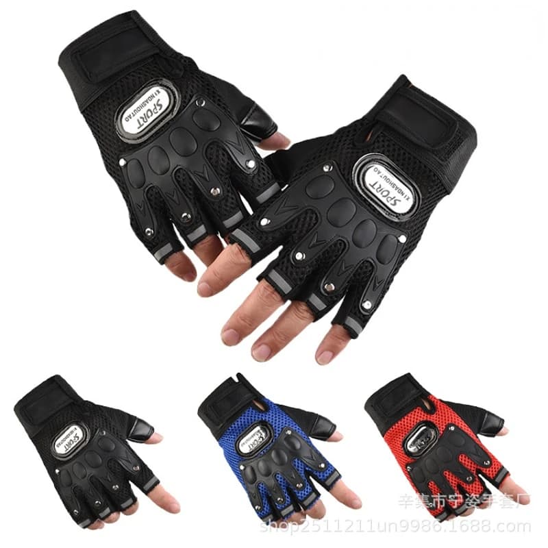 Cycling Gloves Moto Bike Fitness Black Gloves Tactics Half fingers Slim Section Breathable Gloves Bike Accessories