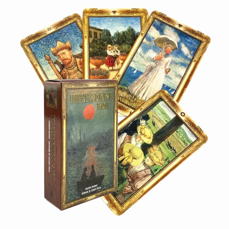 Nuove carte dei tarocchi impressionisti Un mazzo da 78 Oracle Visioni inglesi Divinazione del destino Borad Giochi di gioco