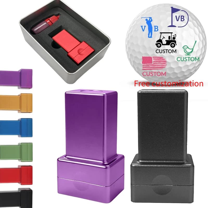 Timbro Personalizzato per Palline da Golf Impermeabile con Testo e Motivo Personalizzati, Divertente Marcatore per Golfisti e Appassionati