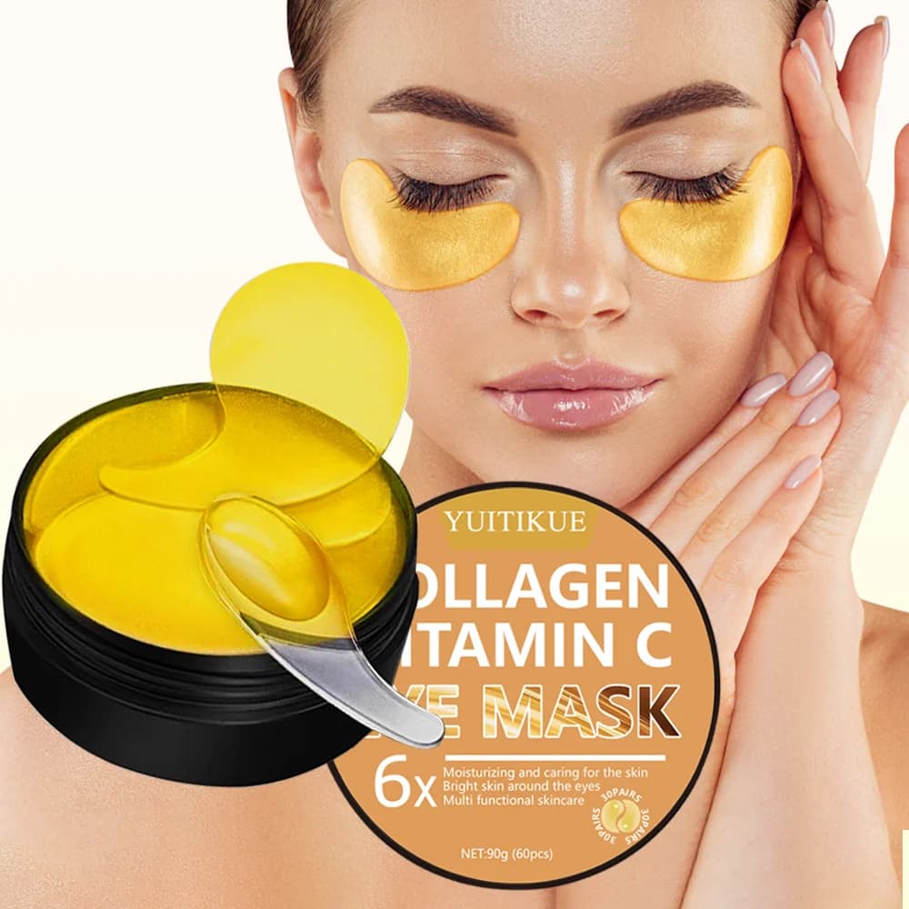 Eye mask for collagen and vitamin 90g - 6x Hydrating serum, illuminates and multi-cura, moisturizing, for all skin types, gentle formula