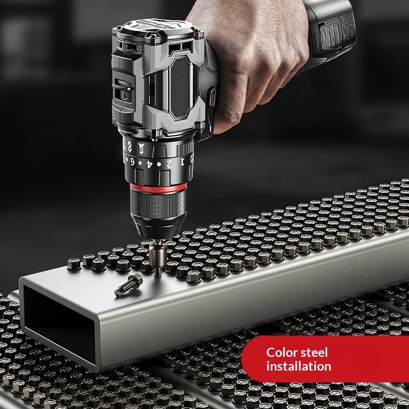 Trapano Elettrico Brushless, Avvitatore a Impatto in Rame Puro, Cacciavite Elettrico, Mini Trapano in Acciaio, Trapano Elettrico al Litio, Set di Utensili Elettrici