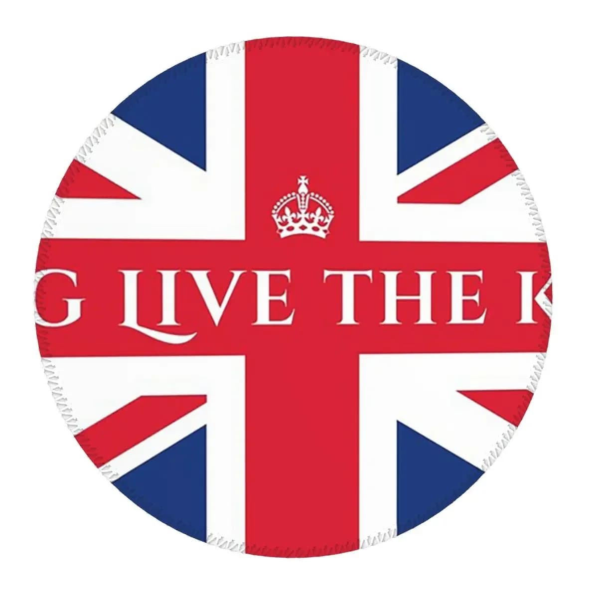 Tappetino per mouse rotondo con bandiera Union Jack del Regno Unito, tappetino per mouse per tastiera del computer, tappetino per scrivania per laptop da gioco
