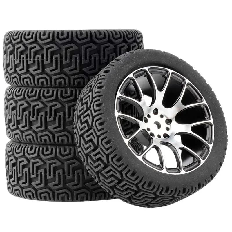 4 pezzi pneumatici da corsa pneumatico cerchio ruota in metallo 4 pezzi per RC 1/10 auto da strada HSP 94123/94103/94122 D4/D3 FW06 WL144001 MJX16207
