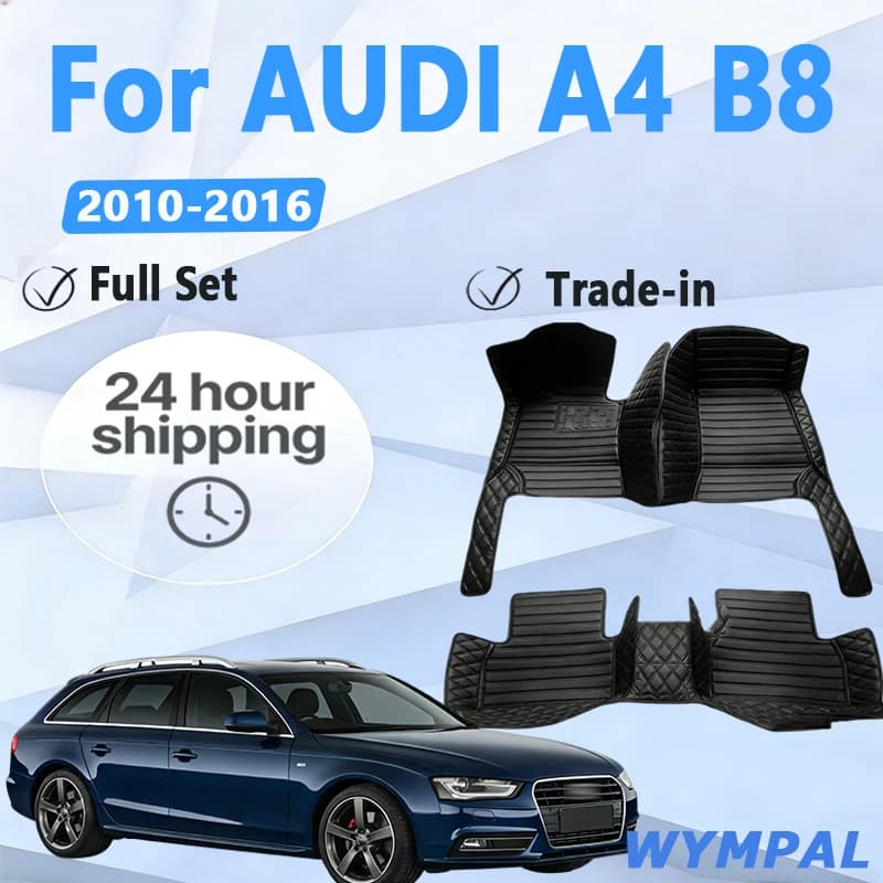 Tappetini per auto di lusso per AUDI A4 B8 Allroad/Avant/Sedan 2010 2011 2012 2013 2014 2015 2016 Tappetini per auto personalizzati
