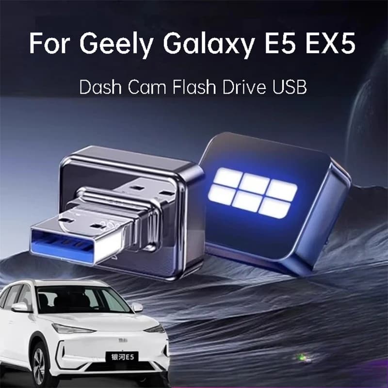 Per Geely Galaxy E5 EX5 Dash Cam DVR Flash Drive USB Sentry Mode Drive Monitoraggio del parcheggio Archiviazione Disco U per auto