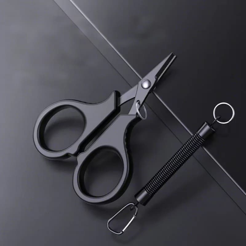 Forbici da pesca professionali Acciaio inossidabile ultra affilato rivestito in titanio per linea intrecciata in PE Filo di piombo compatto e leggero