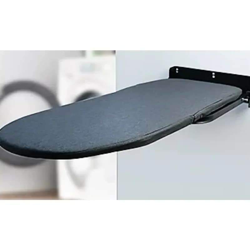 Wall Mounted Swivel Ironing Board Space-Saving Fold Away Heat Resistant Cover Wood Steel Material for Wardrobe Home Use 1pcs
