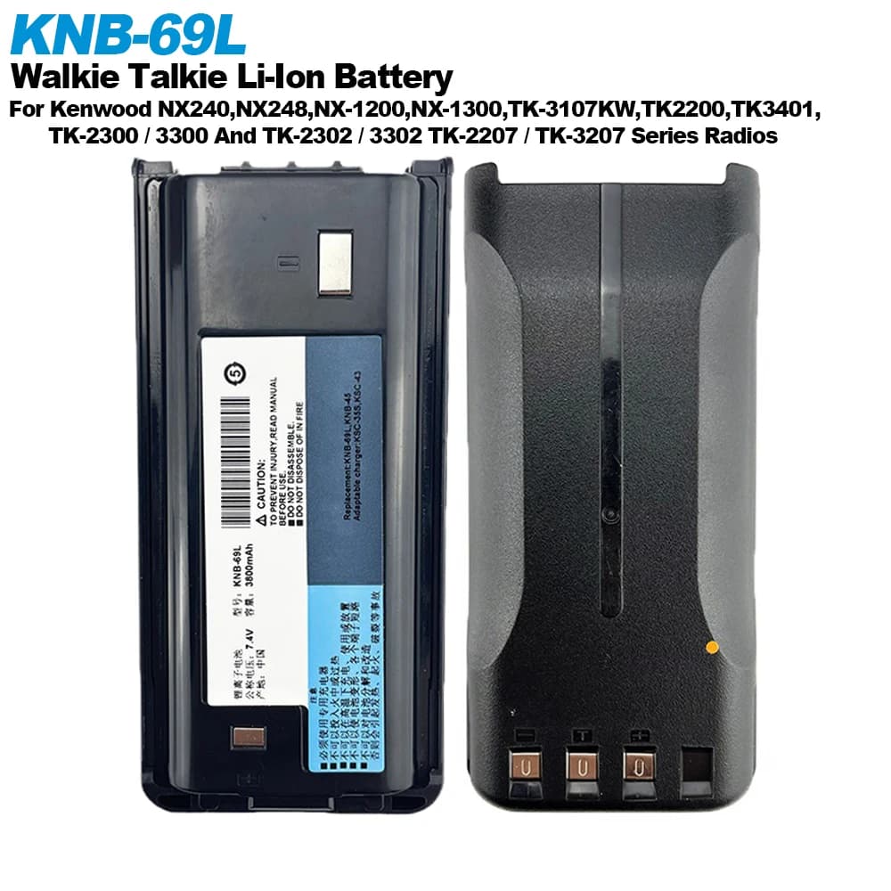 KNB-69L Walkie Talkie batteria agli ioni di litio per TK-2200 TK2306 TK2202 TK3200 TKD240 batteria di ricambio compatibile con KNB-45L KNB-53L