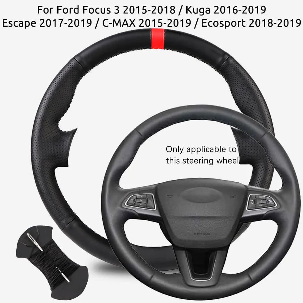 Microfiber Leather Cover for Ford Focus 3 Kuga 2016-2019 Escape 2017-2019 C-MAX 2015-2019 Ecosport 2018