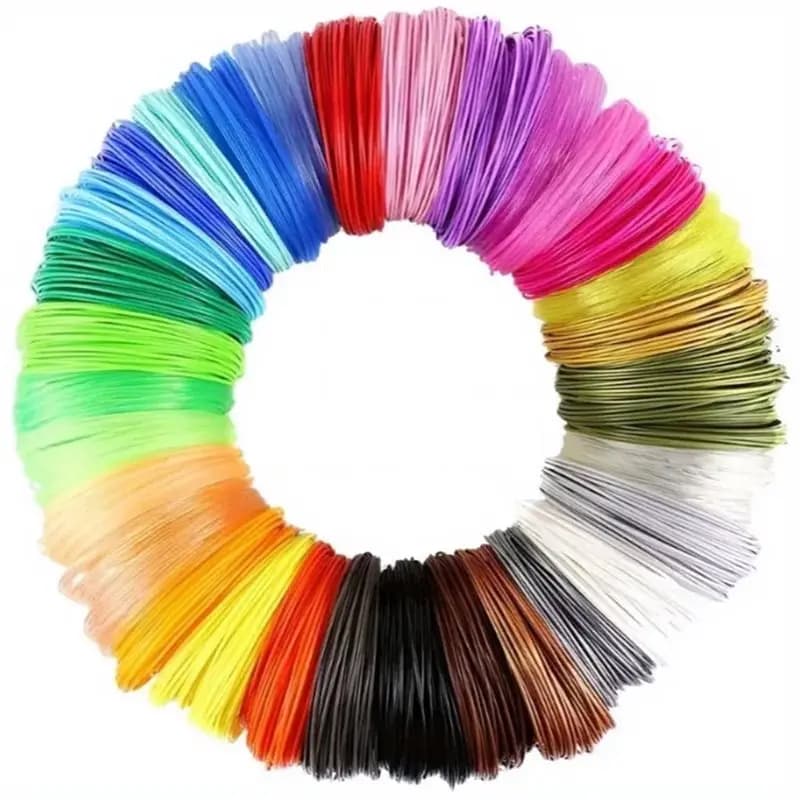 Efficient PLA filament paperwork for 32-color 3D printing pen, each 3 meter color, total 2 X 32 pieces, PLA consumables for 3D printing pen