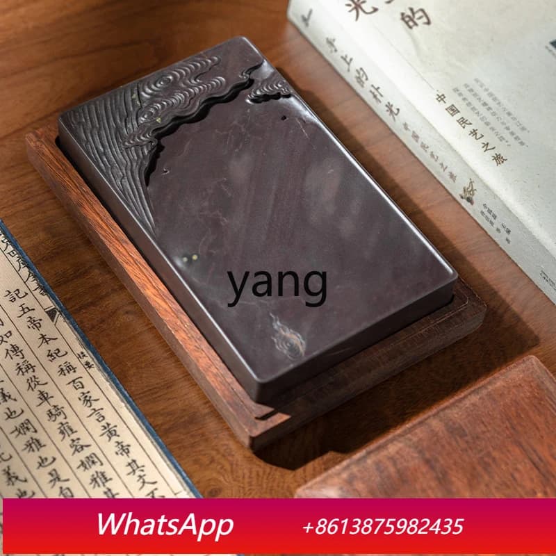 CX natural rough stone study four treasures set, special grindable ink for calligraphy brushes