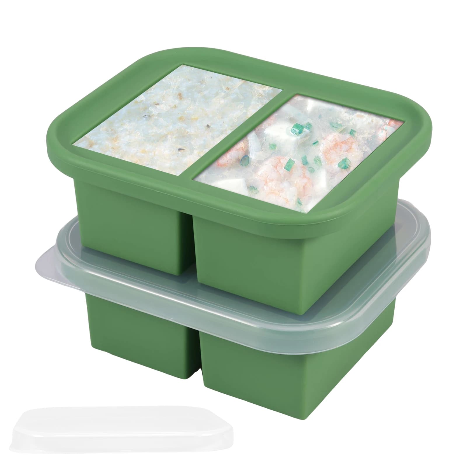 2 pezzi 500ml silicone zuppa congelatore vassoio cibo pasto salsa contenitore cucina microonde refrigeratori zuppa stampi per ghiaccio vassoi
