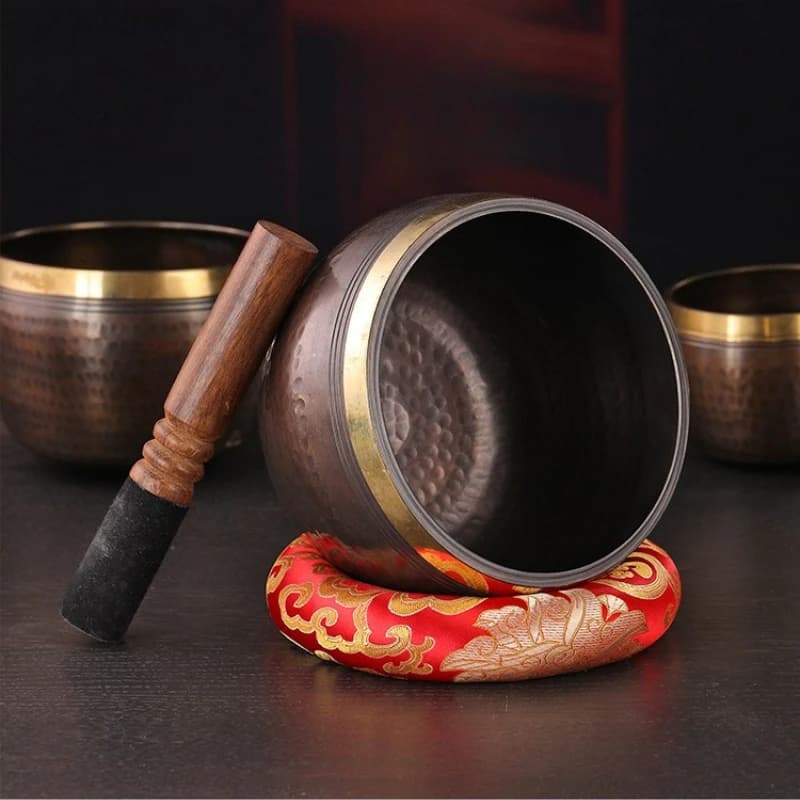 Handmade Copper Singing Bowl Nepal Buddhism Sound Bowls Yoga Meditation Singing Bowls Sound Healing Percussion Instruments