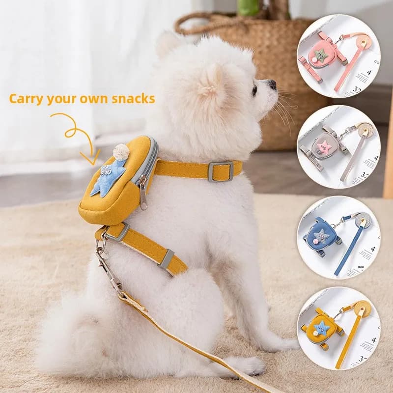 Guinzaglio per Cani, Corda per Passeggiata, Imbracatura a Tracolla, Accessori per Animali Domestici, Corda per Cani in Poliestere Non Estensibile